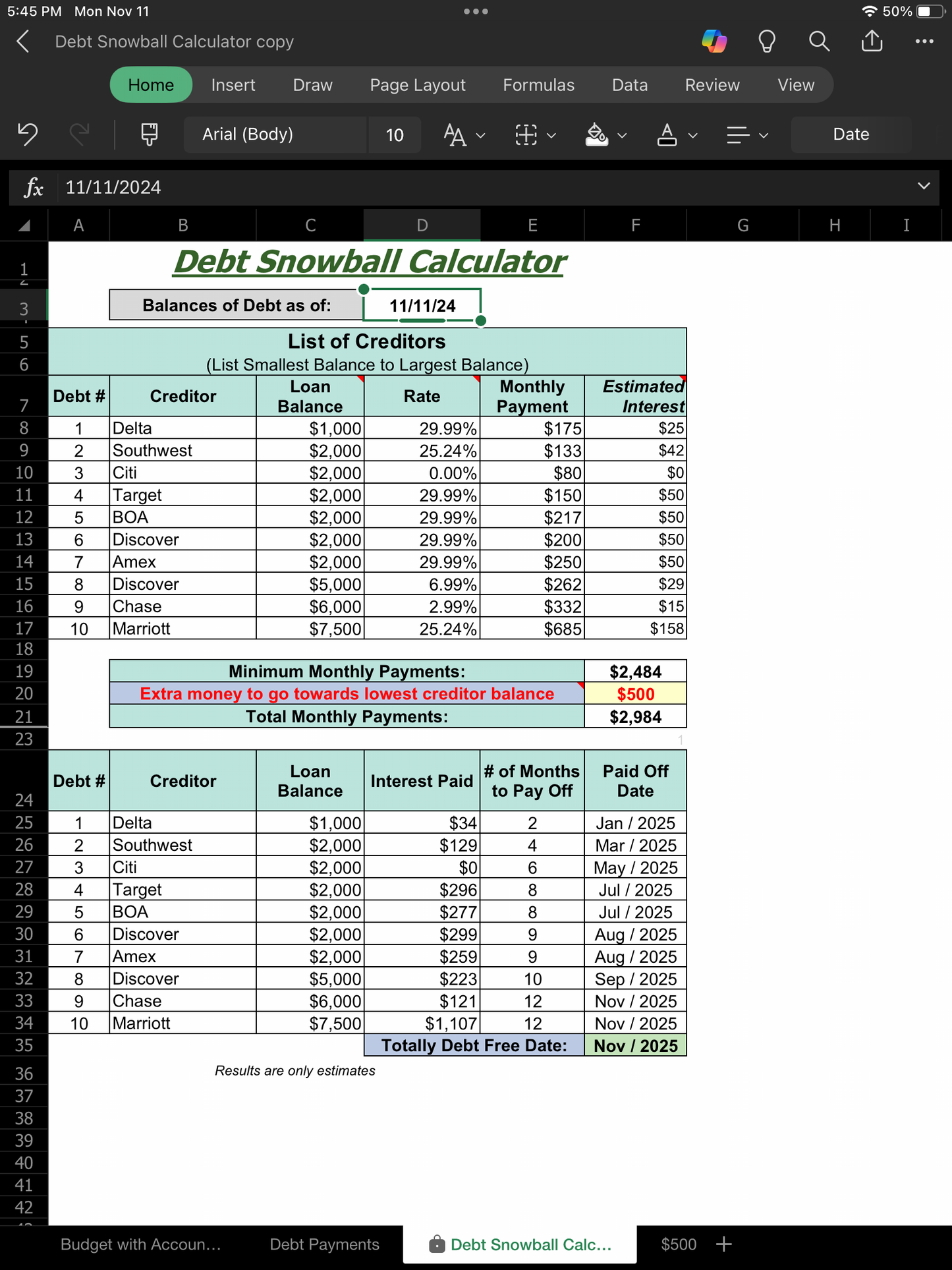 Monthly Budget & Expense Tracker