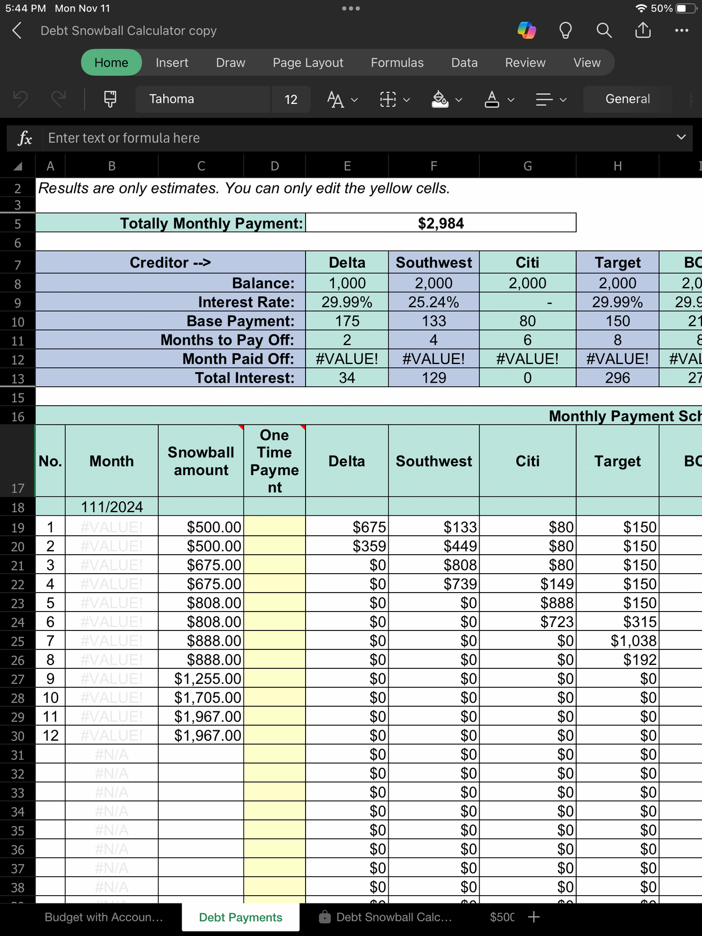 Monthly Budget & Expense Tracker